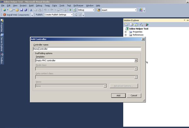 default structure for MVC